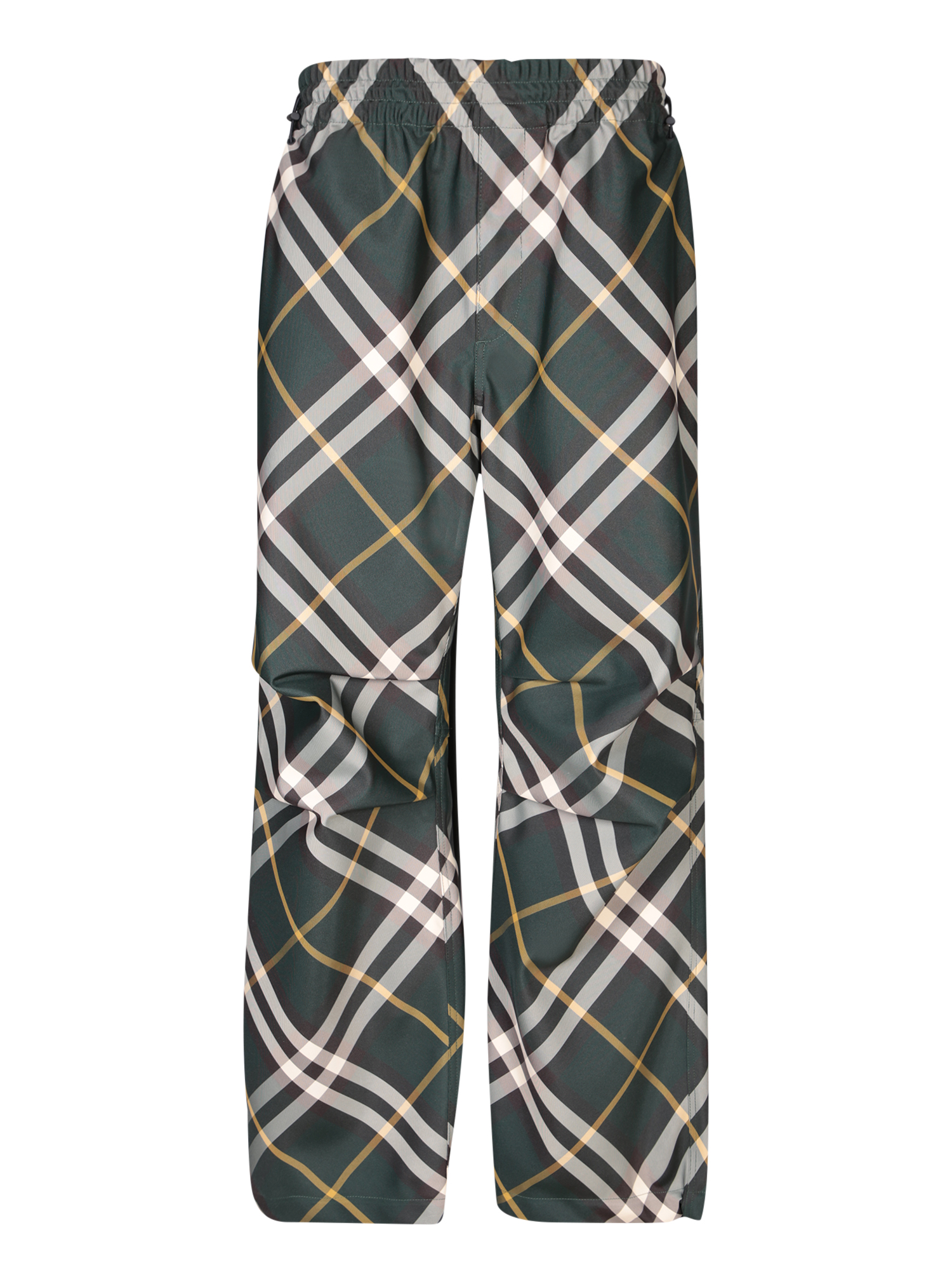 Wide-leg Equestrian Knight Motif Checked Trousers