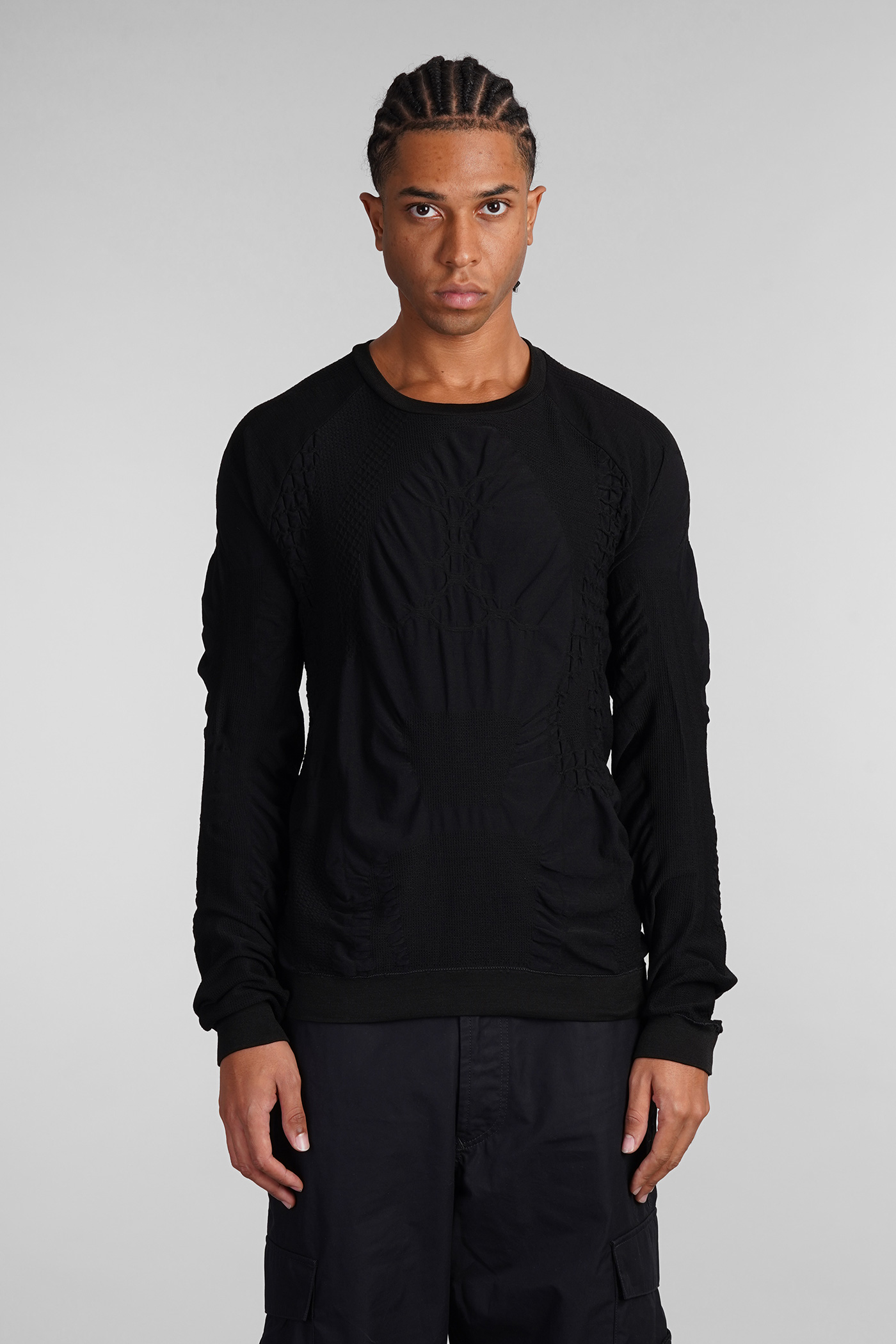 Round Neck 2.0 Knitwear In Black Wool