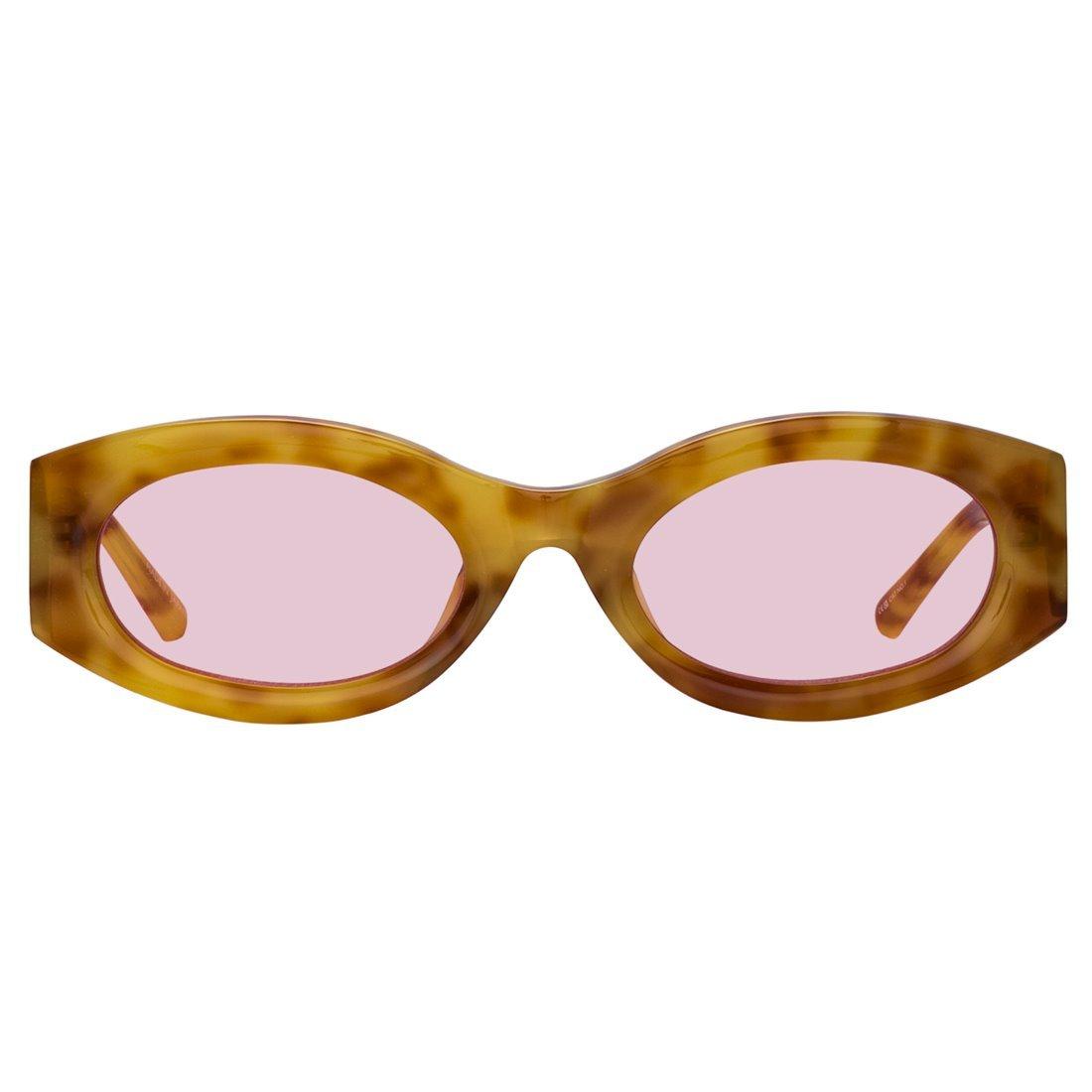 X Linda Farrow Oval Frame Sunglasses Sunglasses