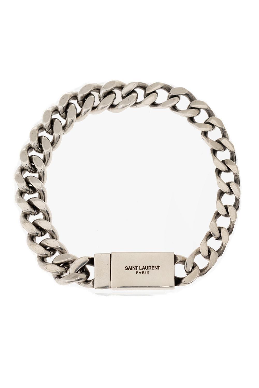 Logo Engraved Chained Bracelet