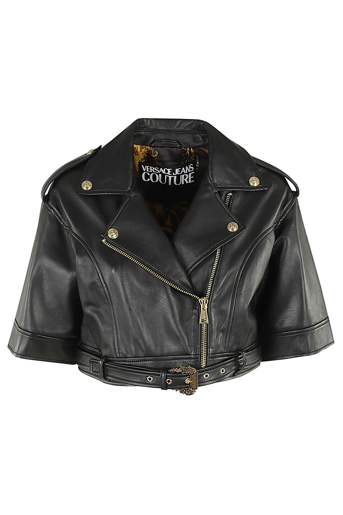 Leather Jacket With Short Sleeves