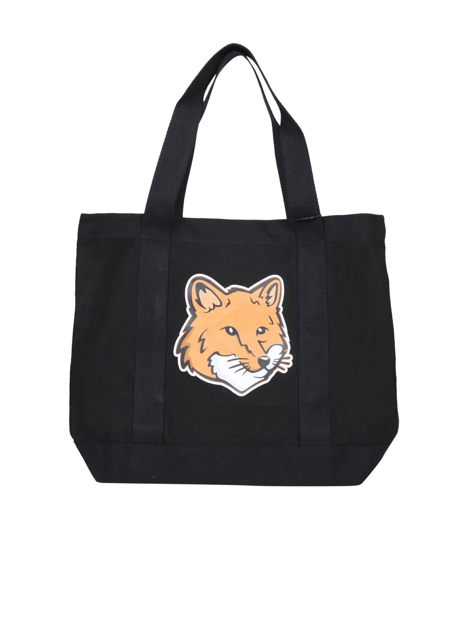 Maison Kitsuné Fox Head Black Tote Bag