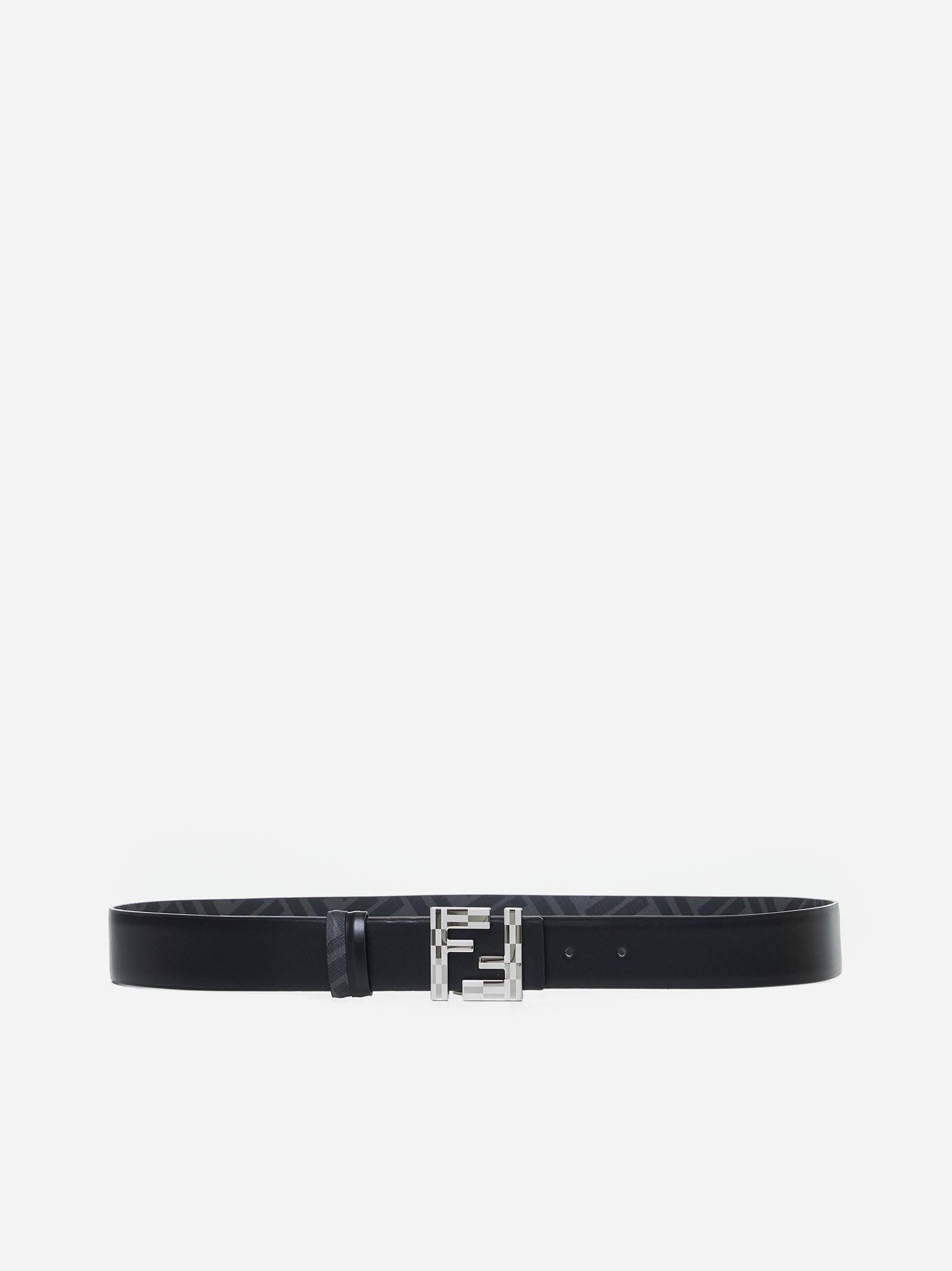 Ff Fabric And Leather Reversible Belt