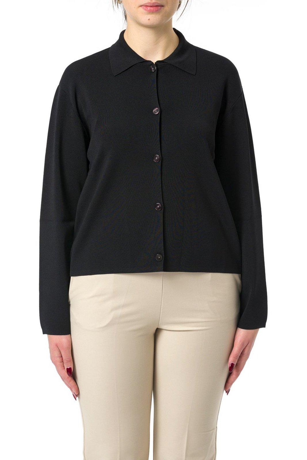 Buttoned Long-sleeved Cardigan