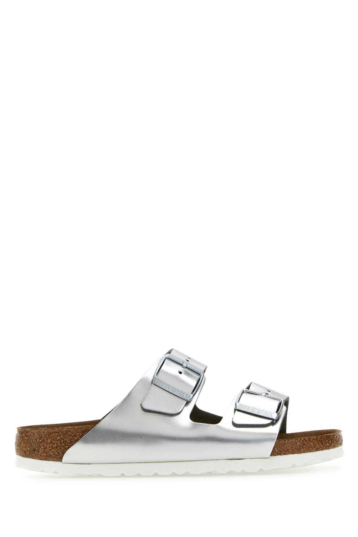 Silver Leather Arizona Bs Slippers