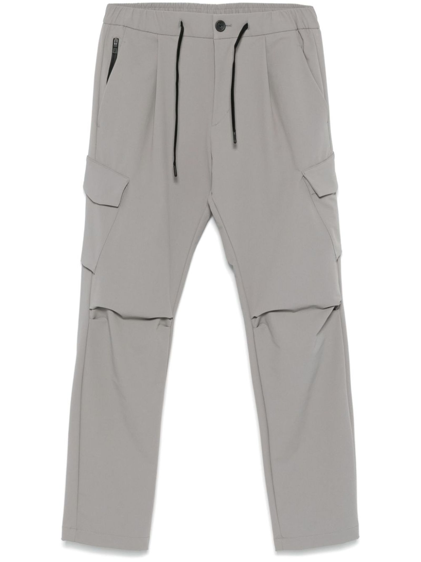 Stone Grey Stretch-design Cargo Pants