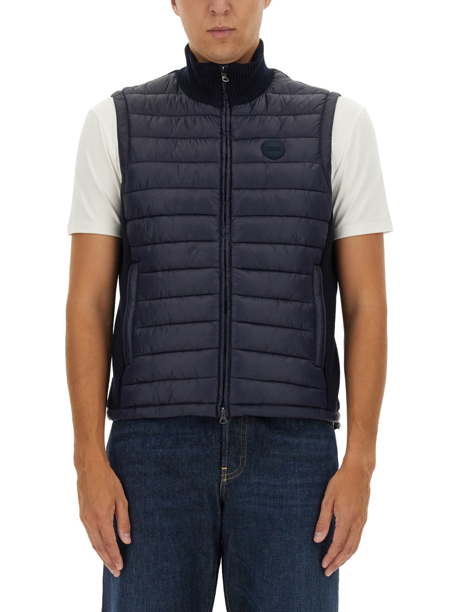 Down Vest With Logo