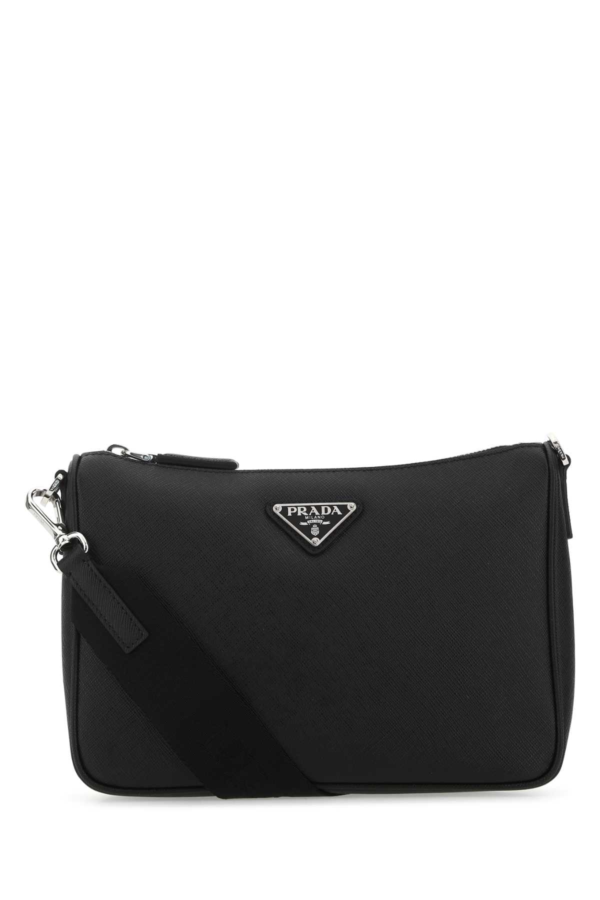 Black Leather Crossbody Bag