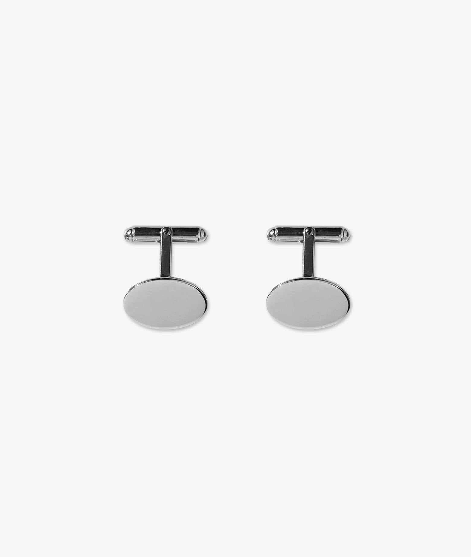 Oval Plain Cufflinks Cufflinks