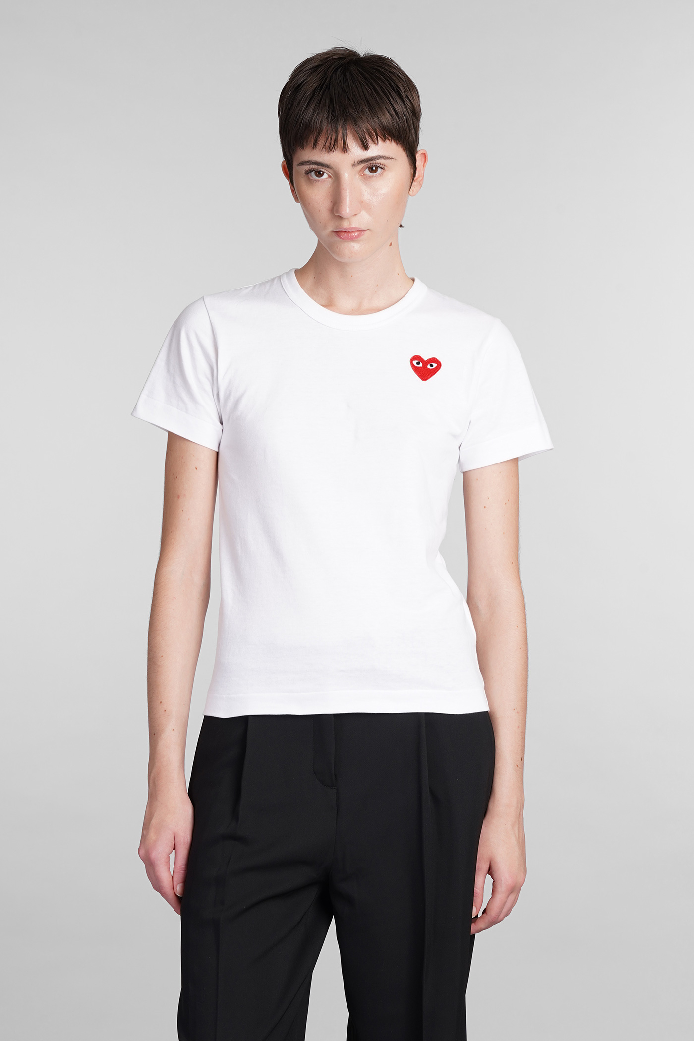 Comme des Garçons Play T-shirt In White Cotton