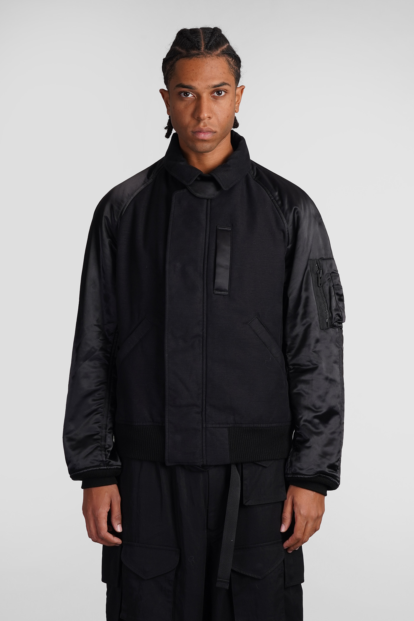 Bomber In Black Polyester