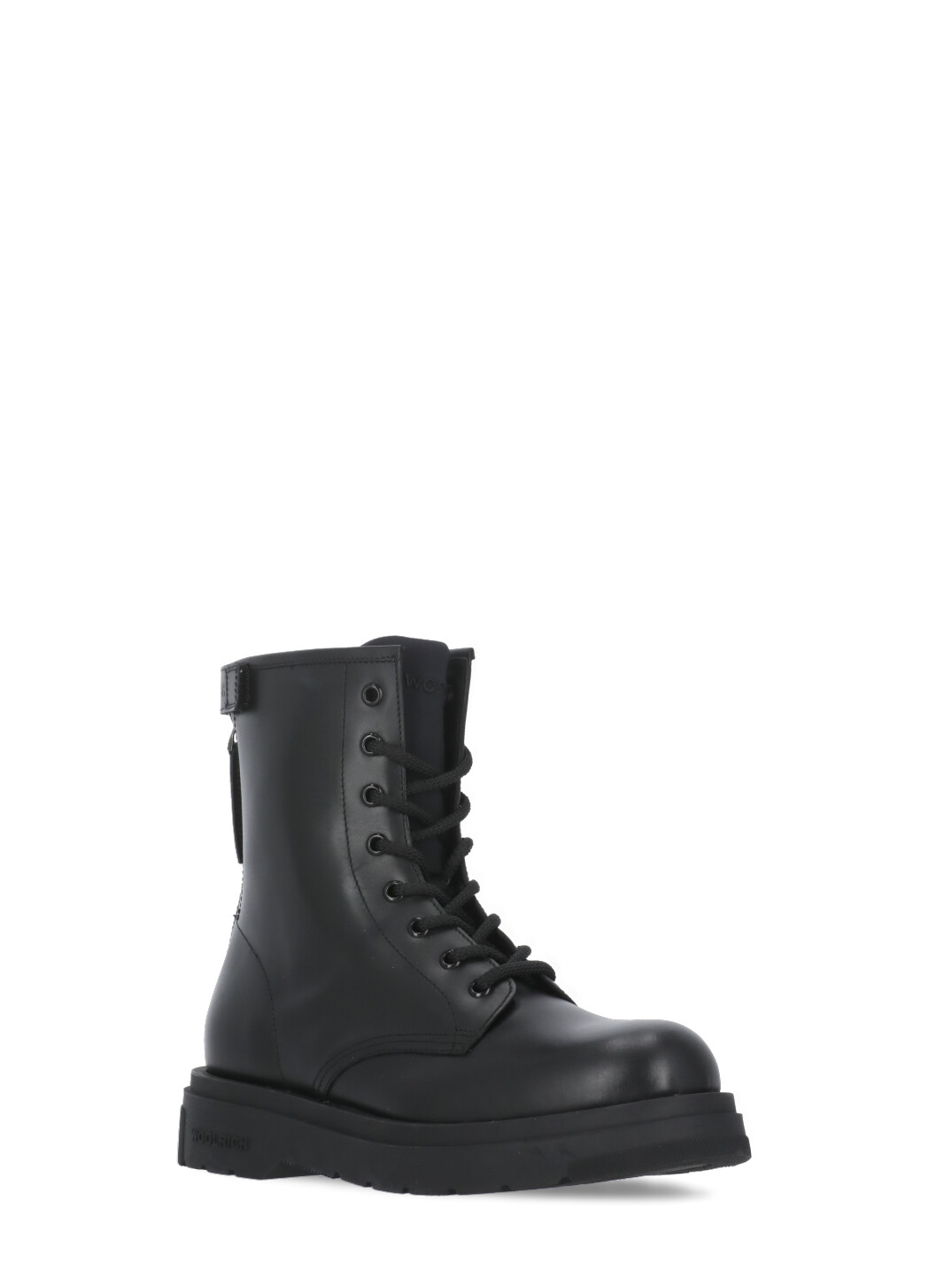 Shop Woolrich Leather Boots In Black