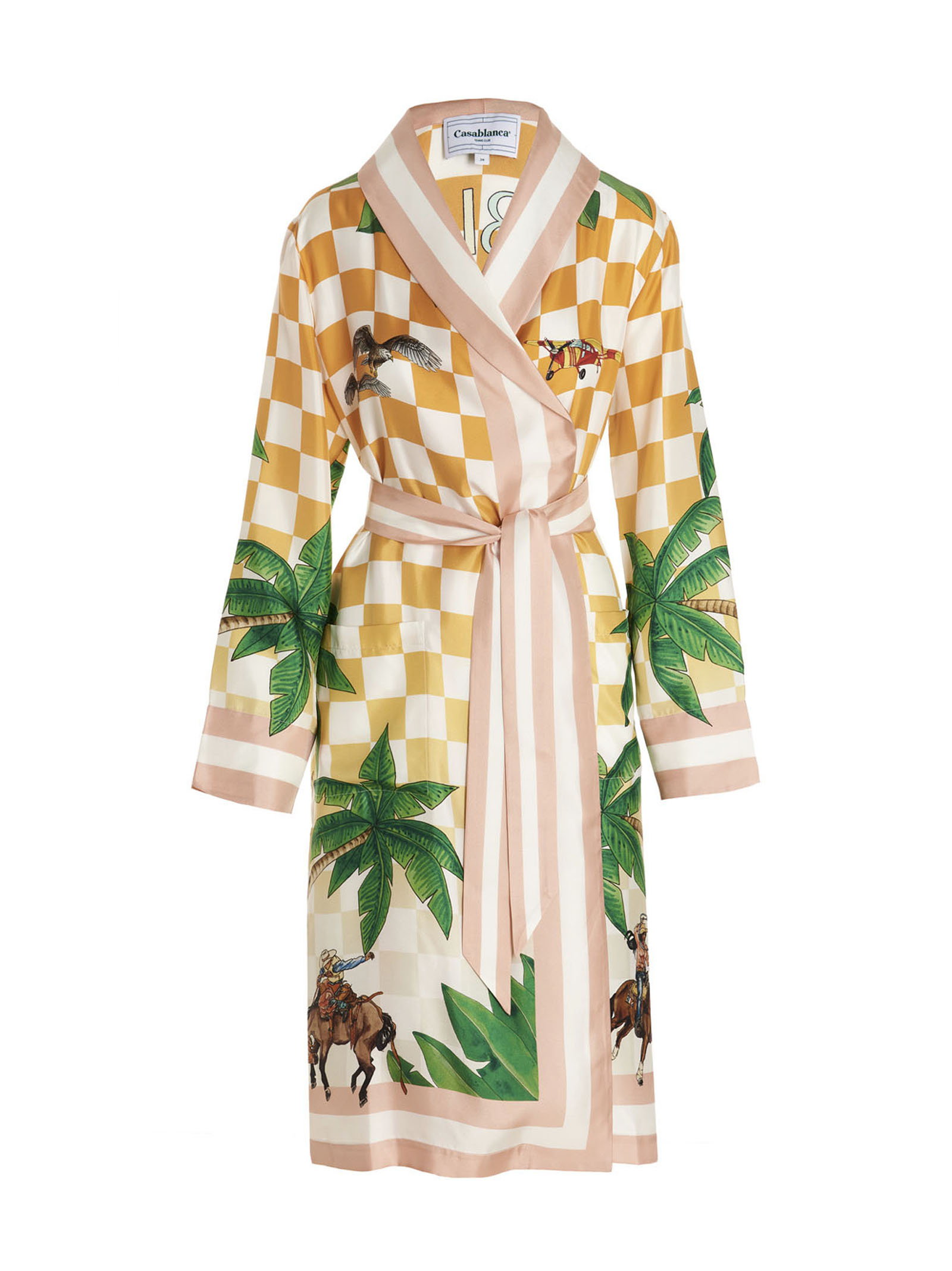 Printed Silk Robe