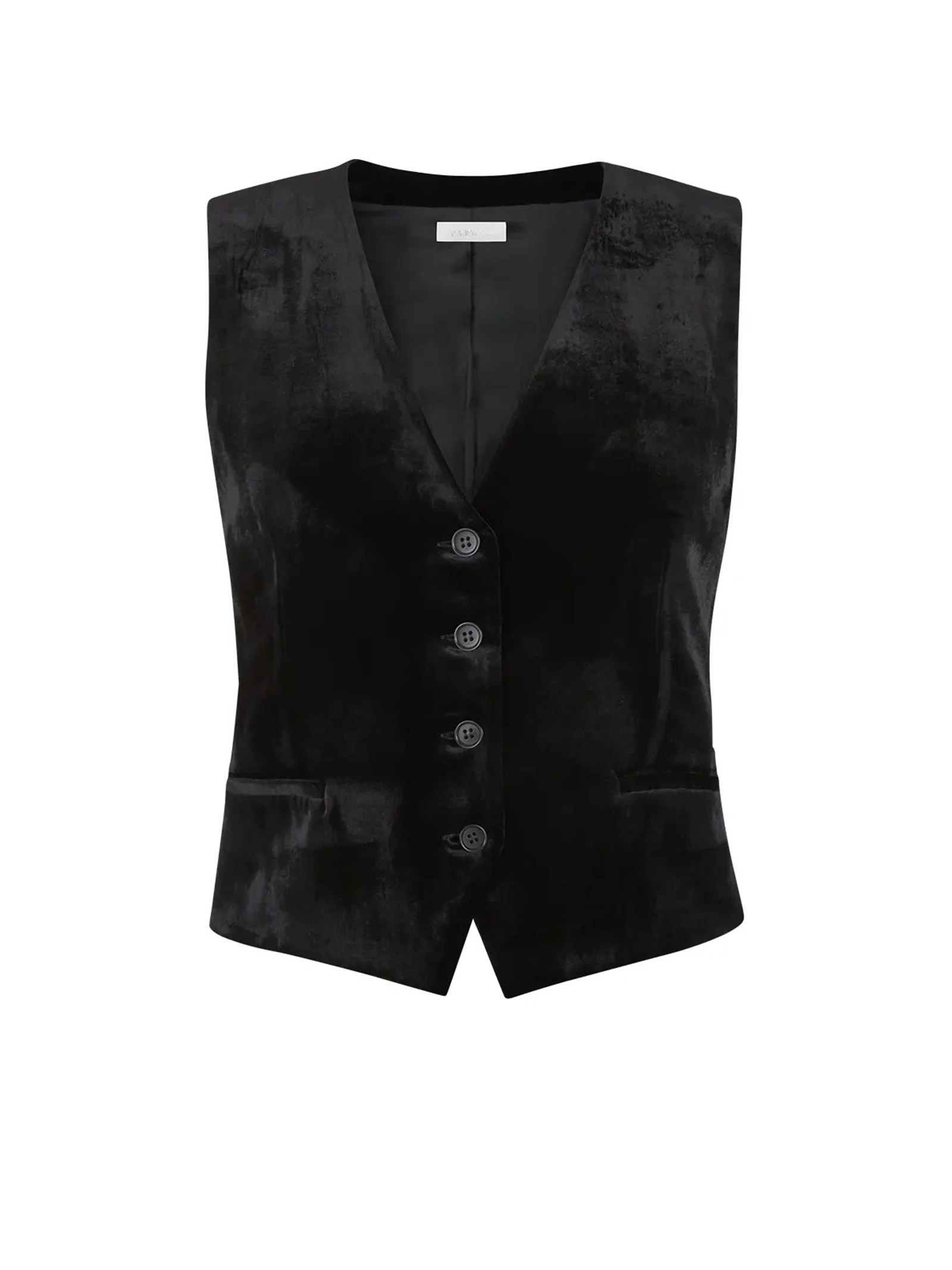 Parosh Black Velvet Waistcoat