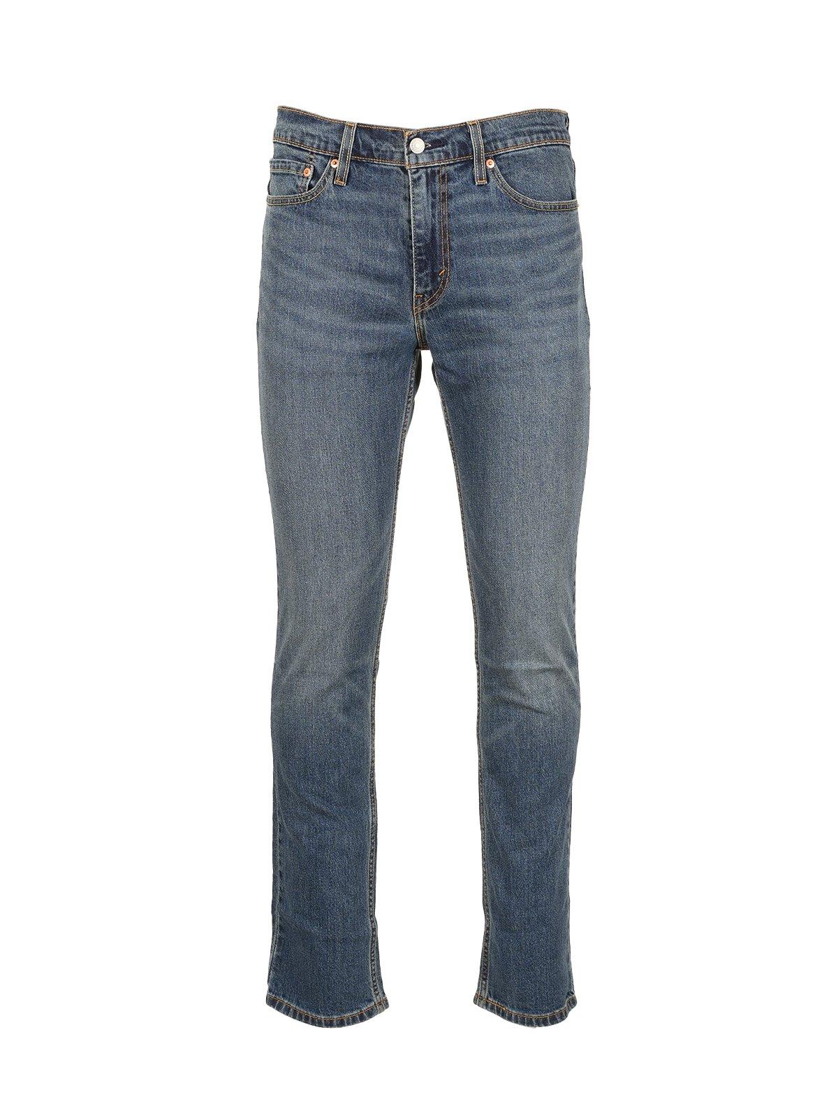 Mid Rise Straight Leg Jeans