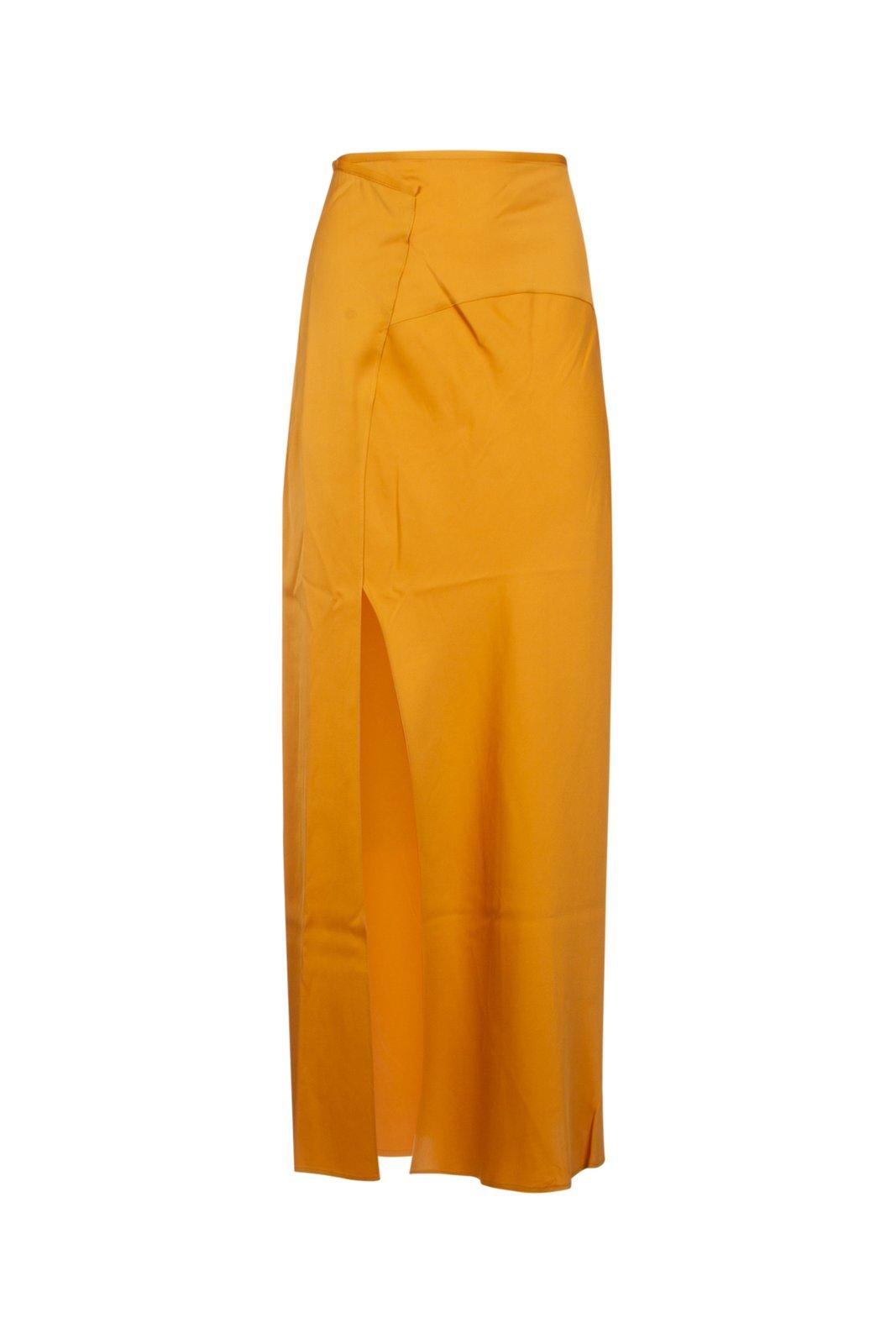 Slim Satin Maxi Skirt Skirt