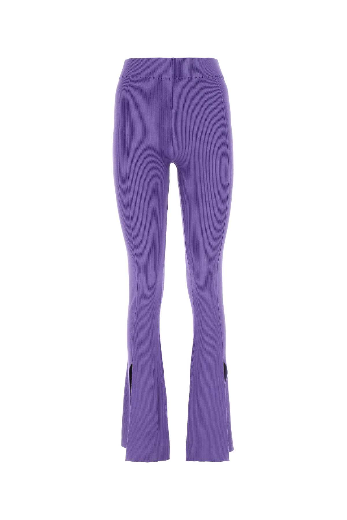 Purple Viscose Blend Pant