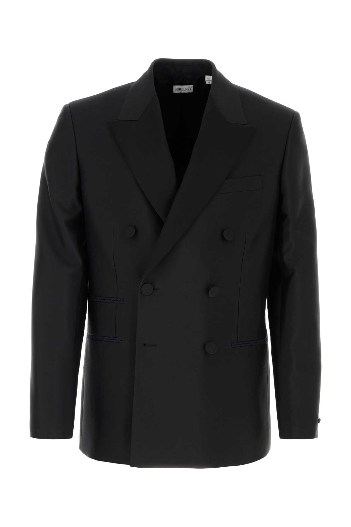 Black Wool Blend Blazer