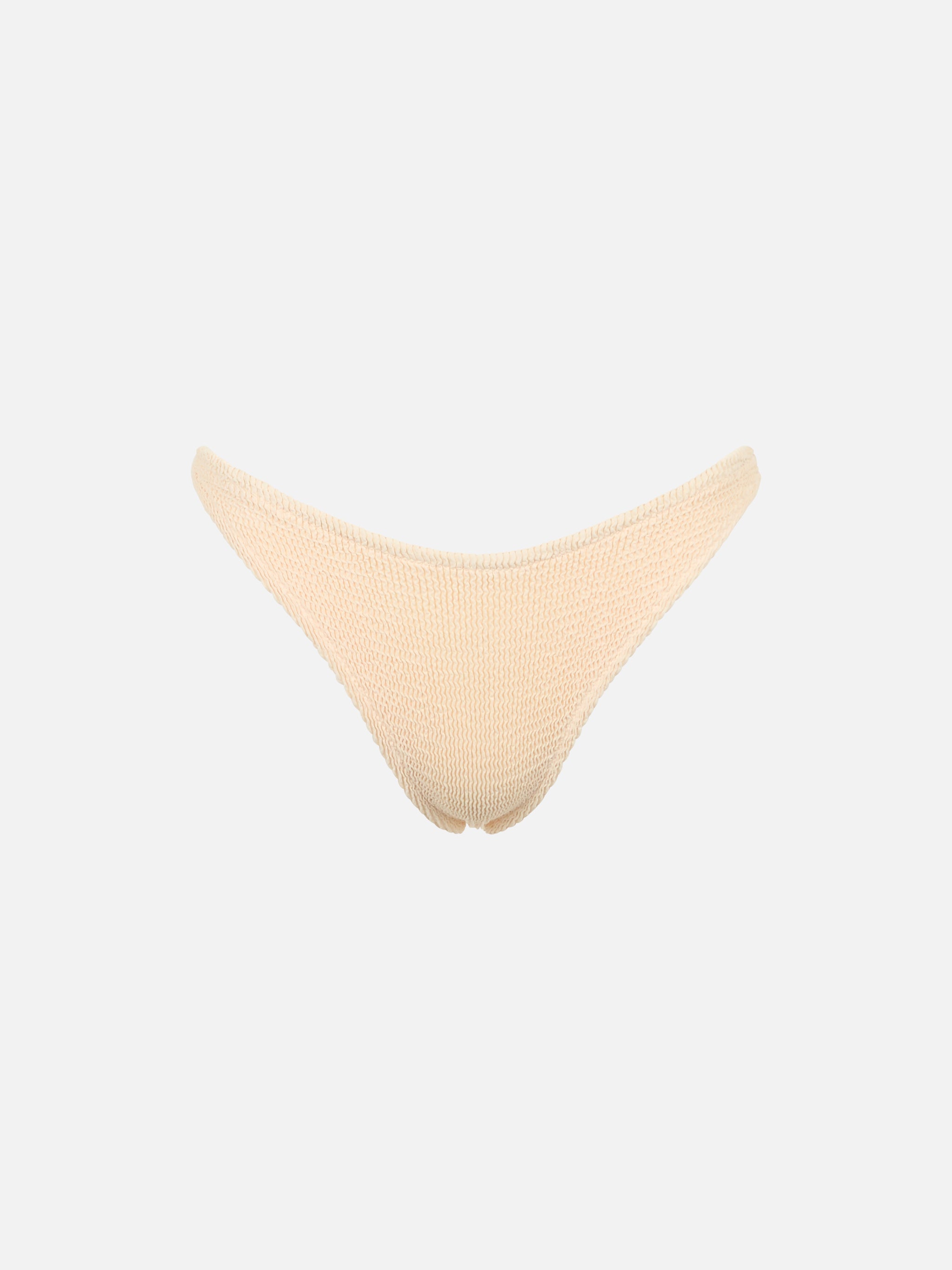 Woman Beige Crinkle Cheeky Swim Briefs Naomi