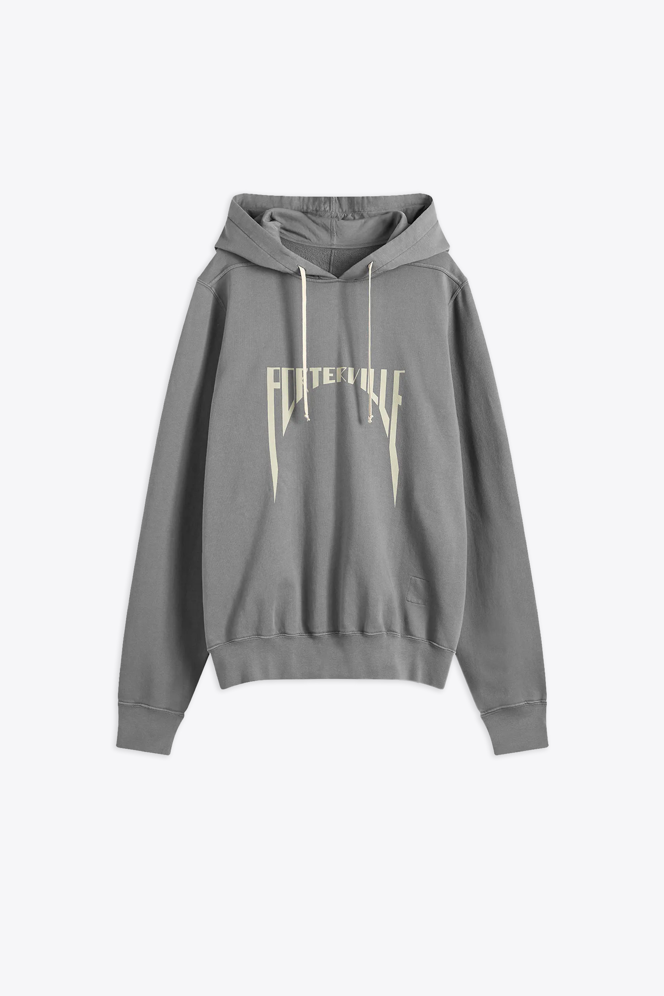 Felpa - Oversized Hoodie Grey cotton oversized hoodie with front print Porterville - Oversized Hoodie