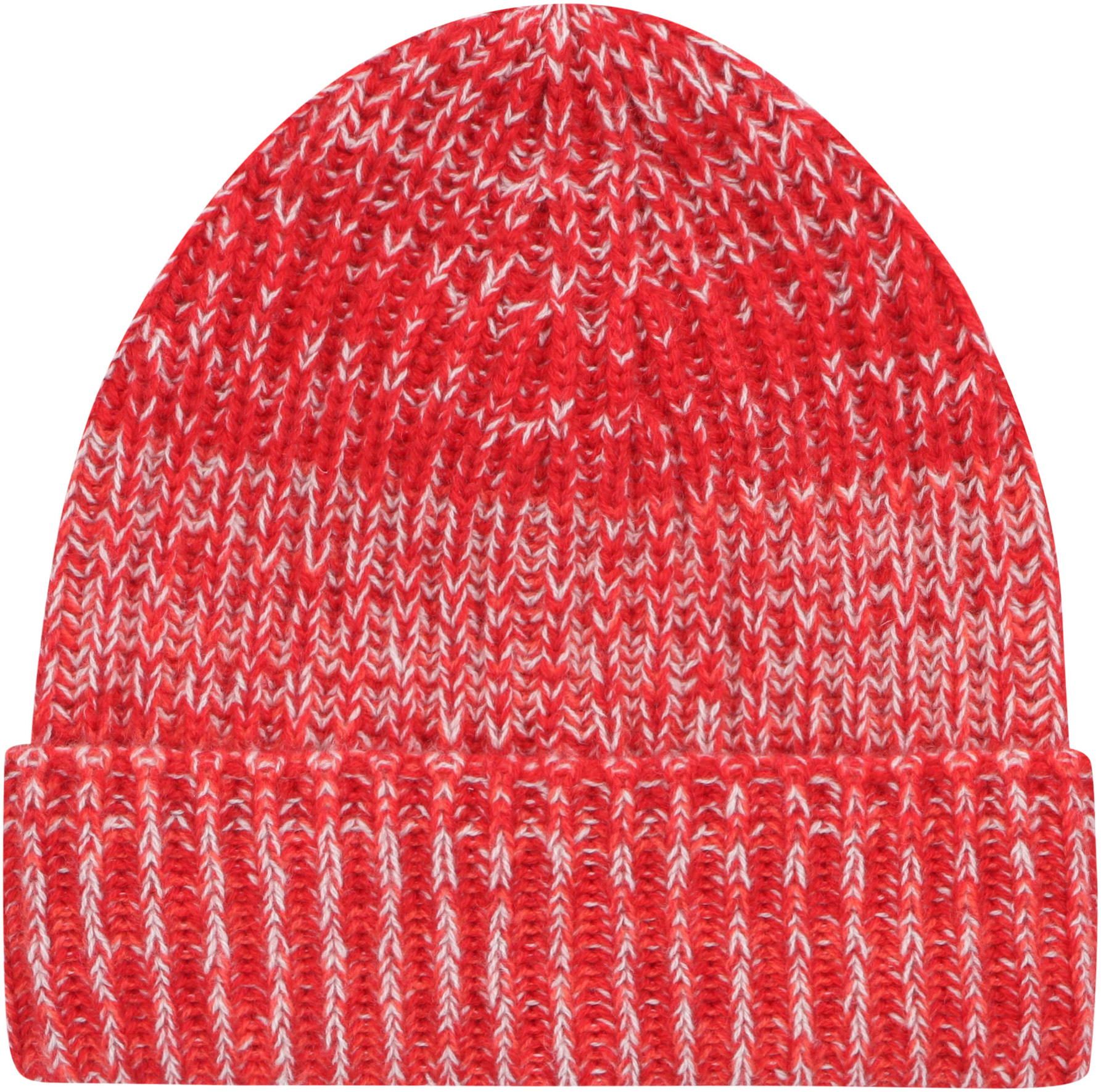 Malo Ribbed Knit Beanie In Red