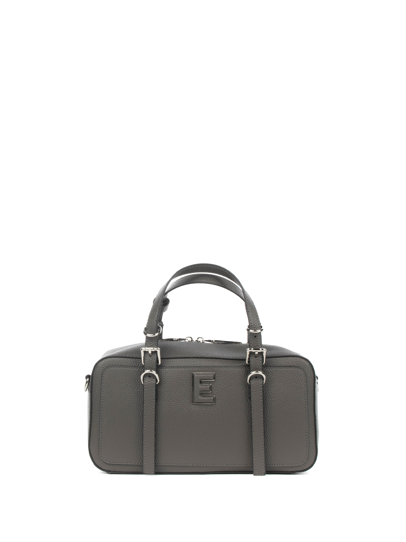 Handbag And Shoulder Bag In Eco Leather Grey