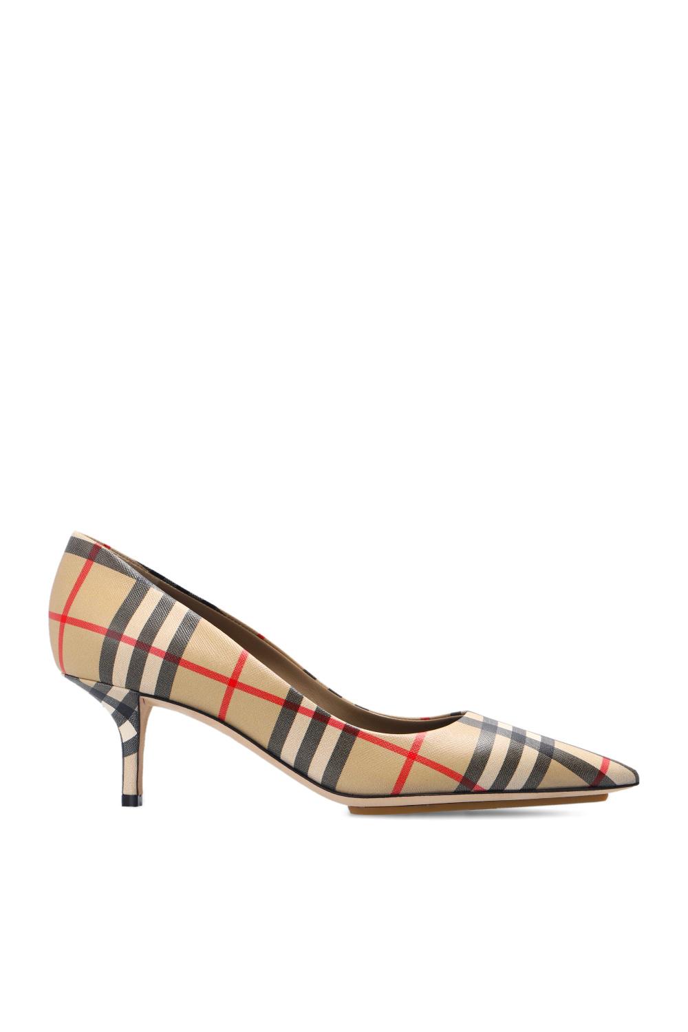 Checked Stiletto Pumps