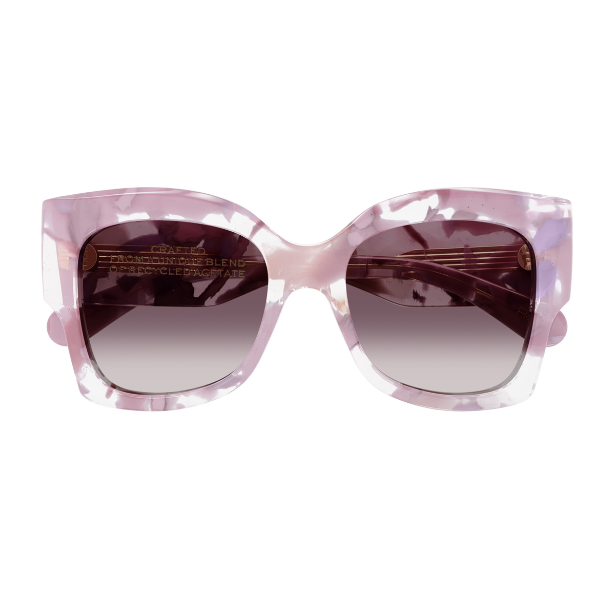 Chloé Ch0252s Linea Gayia 005 Nude Violet Sunglasses