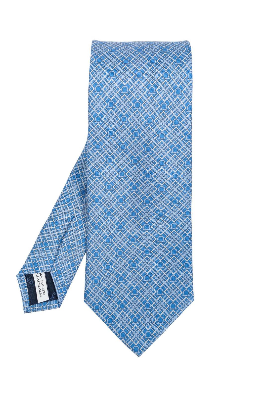 Check Gancini Printed Tie