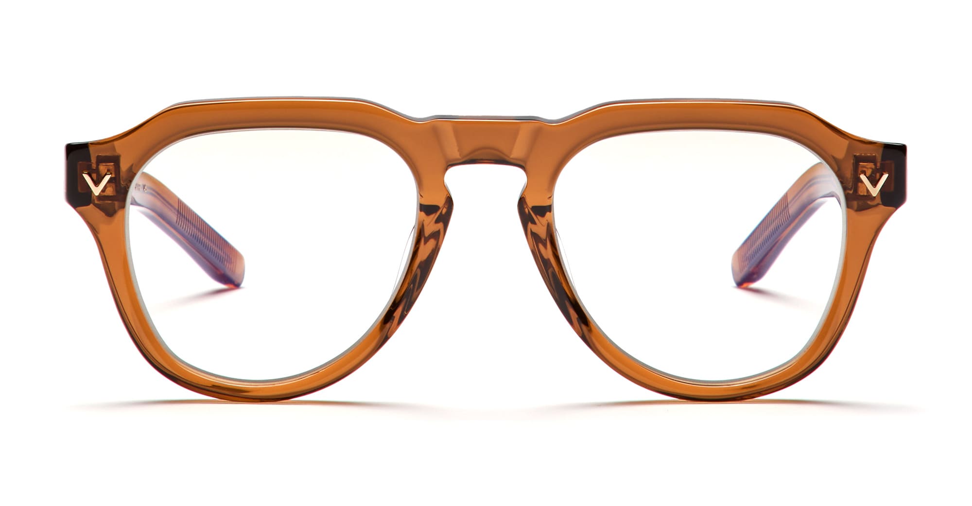 Valentino V-tale-ii - Crystal Brown / Light Gold Rx Glasses In Brown