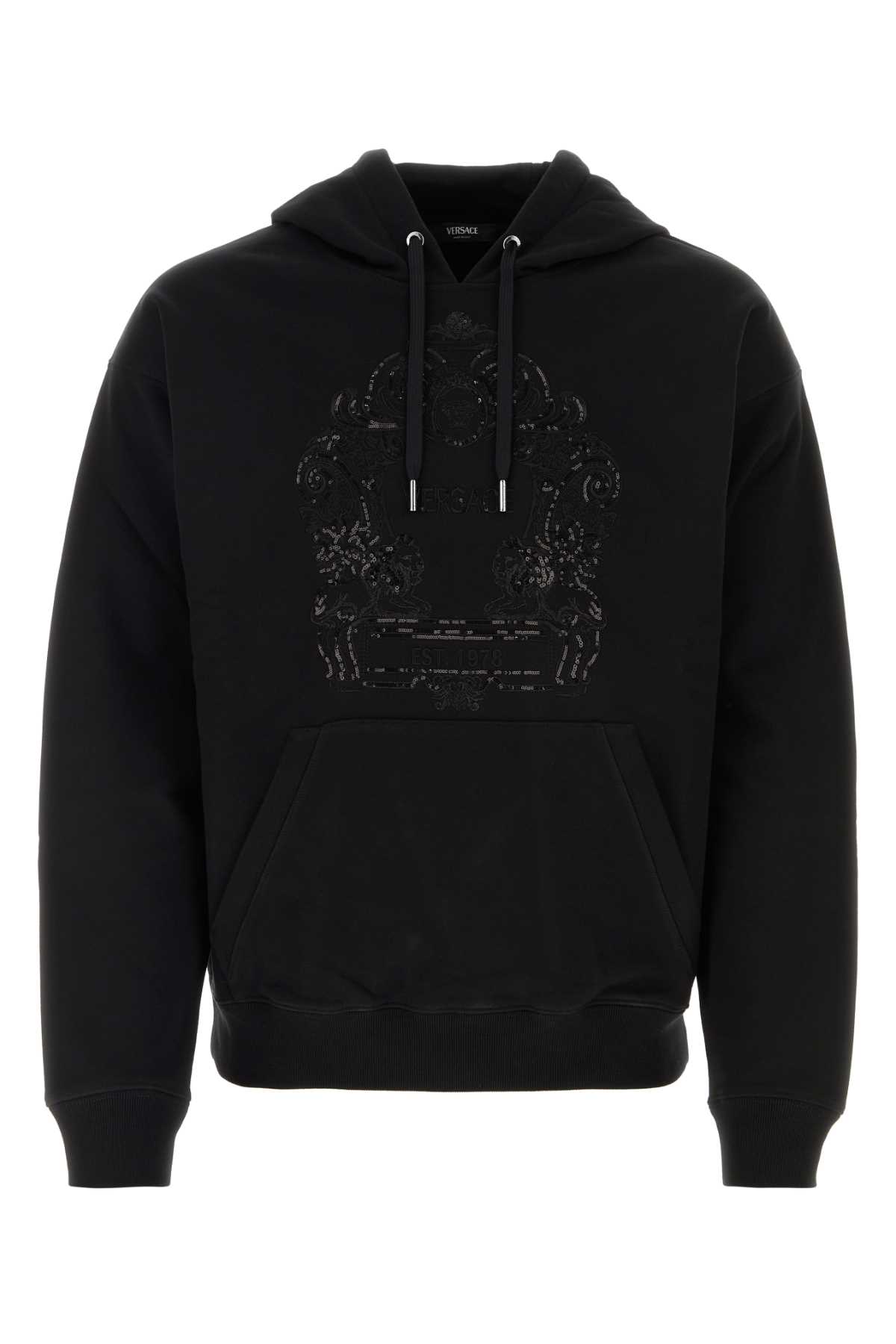 Black Cotton Sweatshirt