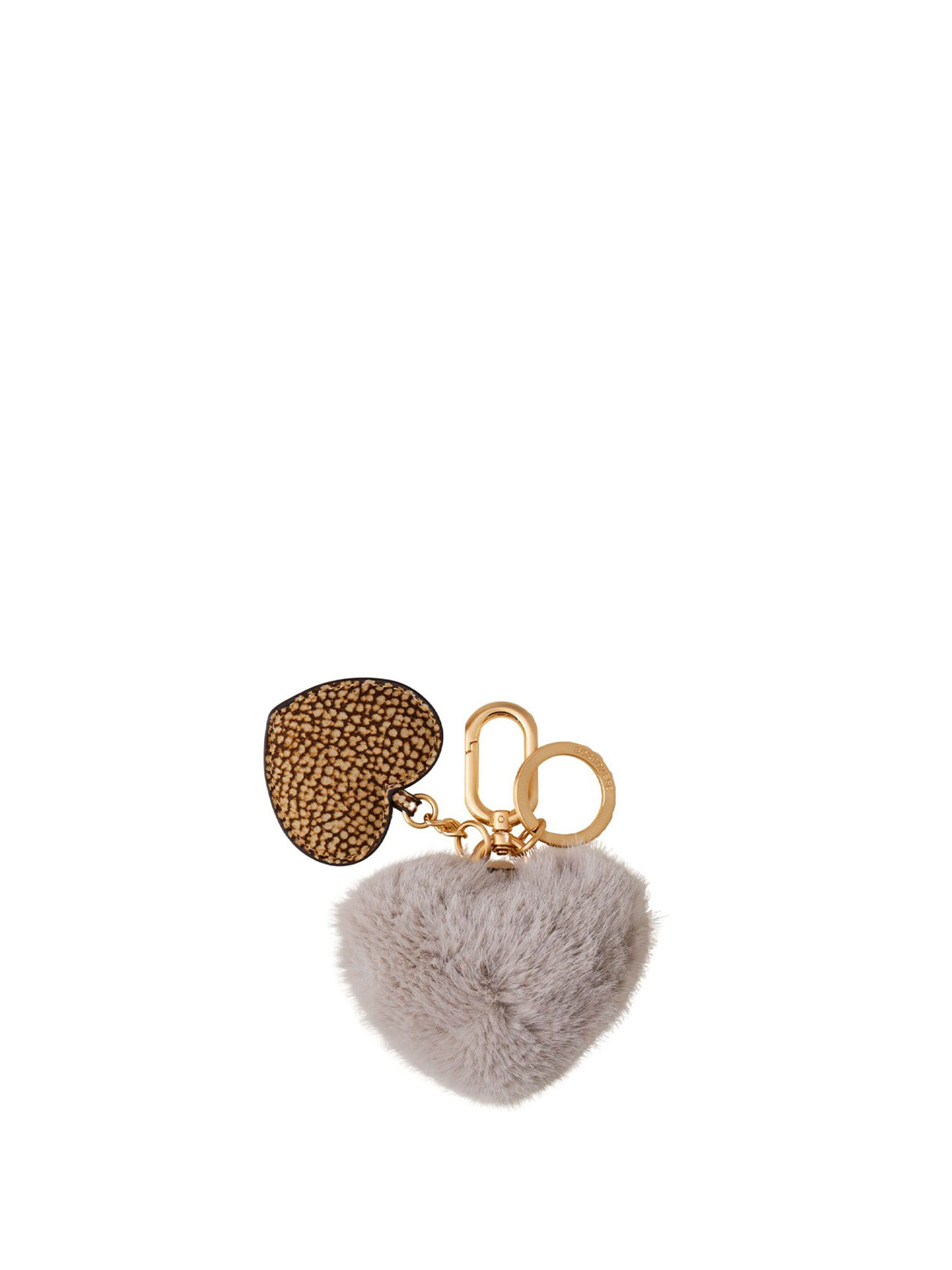 Faux Fur Heart Keychain