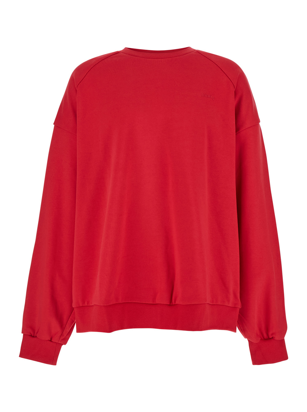 Juun. J Red Oversized Sweatshirt With Graphic Print In Cotton Man