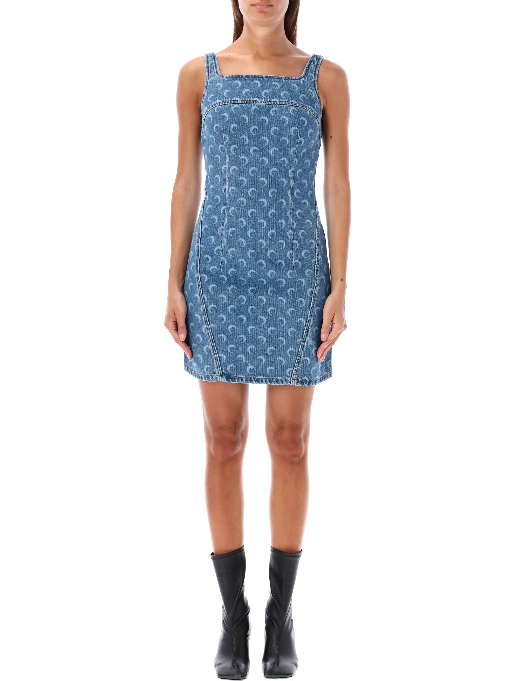 Moon Laser Denim Mini Dress