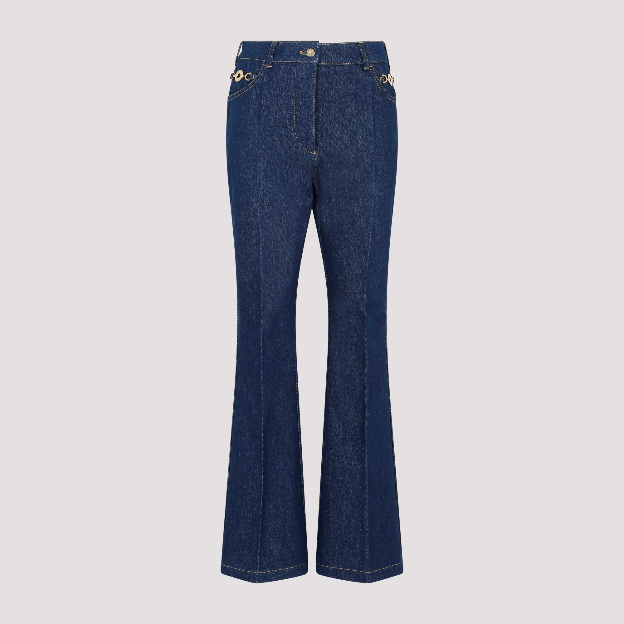 Logo-embroidered Kick-flare Jeans