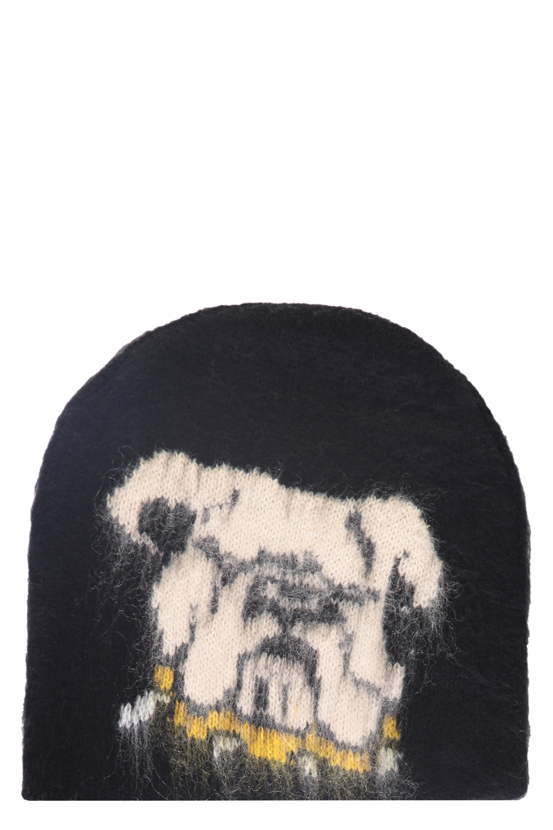 Market Intarsia Knit Beanie In Black