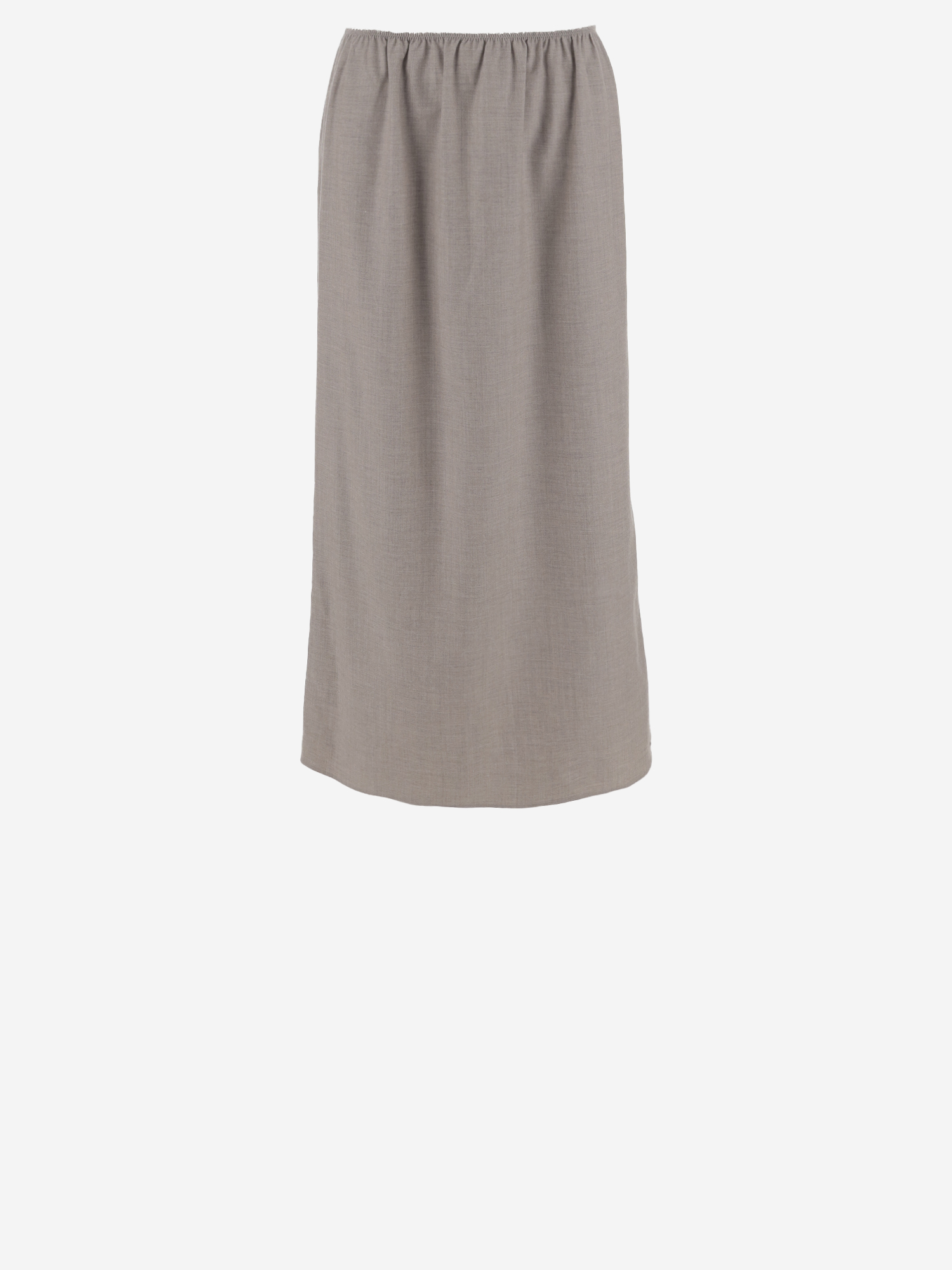 Shop Carven Stretch Wool Blend Skirt In Beige