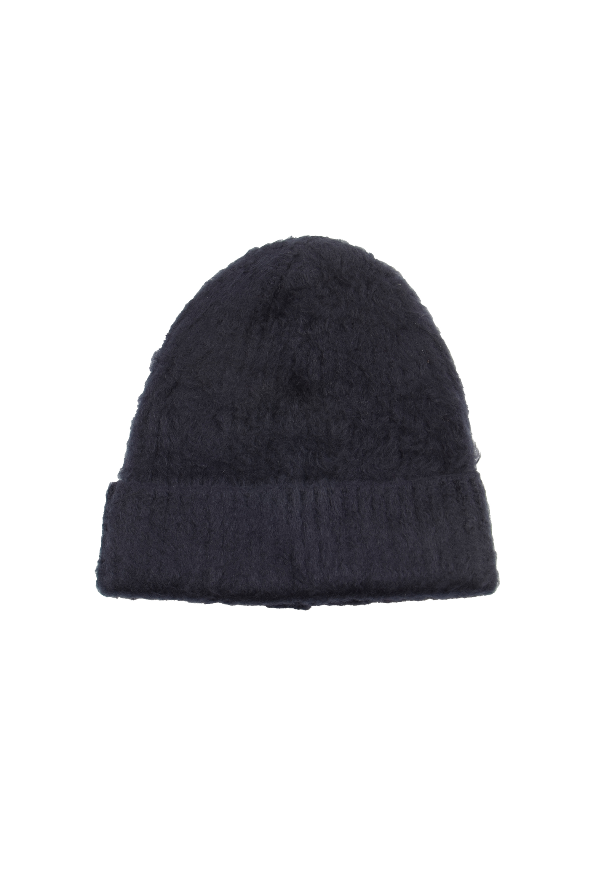 Fur Applique Knit Beanie