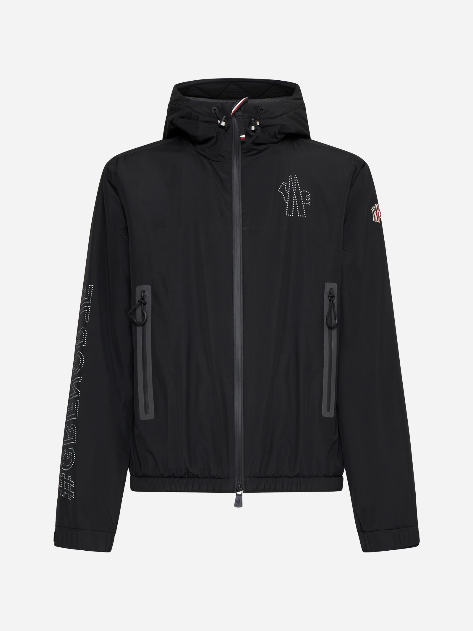 Moncler Padded Technical Poplin Jacket For Outdoor Activities In Nero