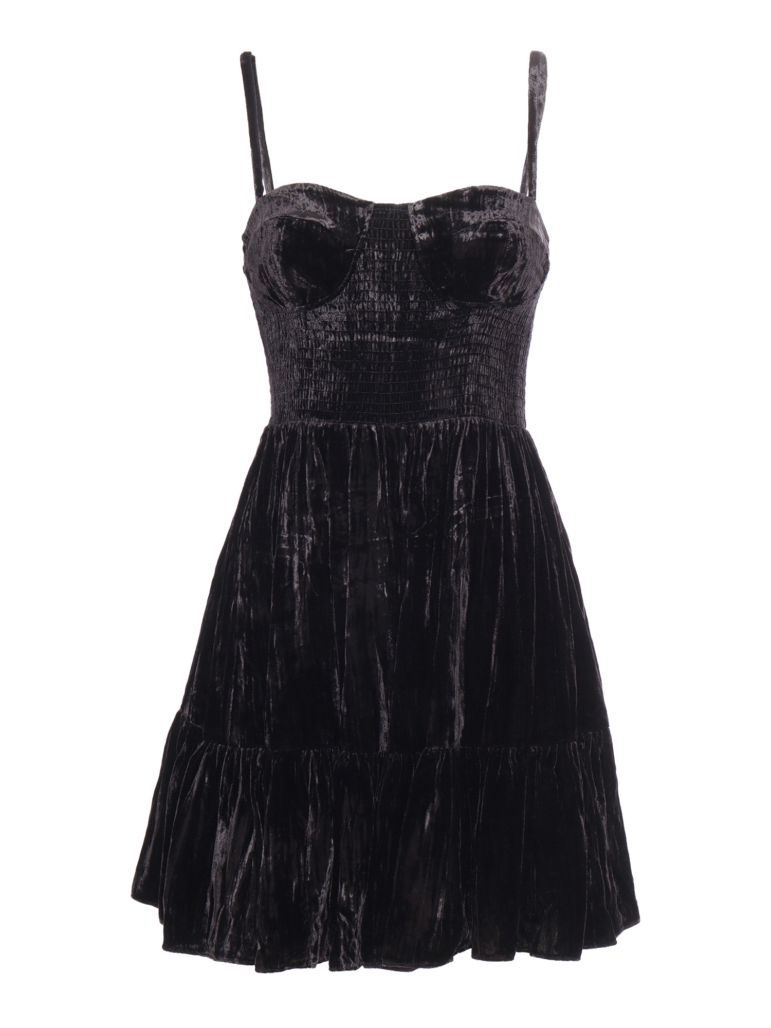 Velvet Bustier Smock Dress