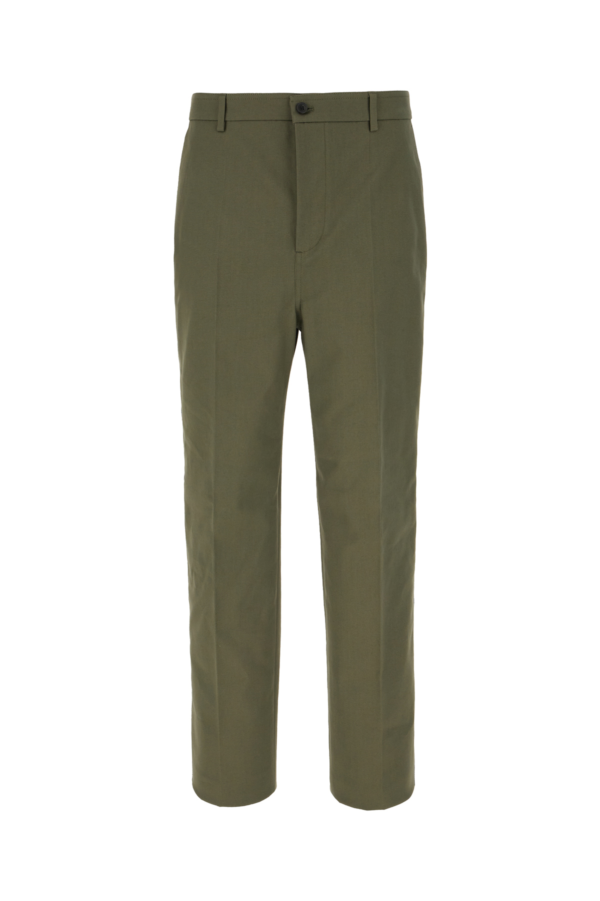 Military Green Stretch Cotton Pants