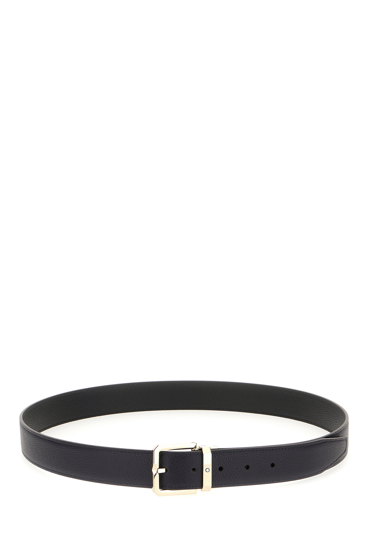 Montblanc Black Leather Reversible Belt