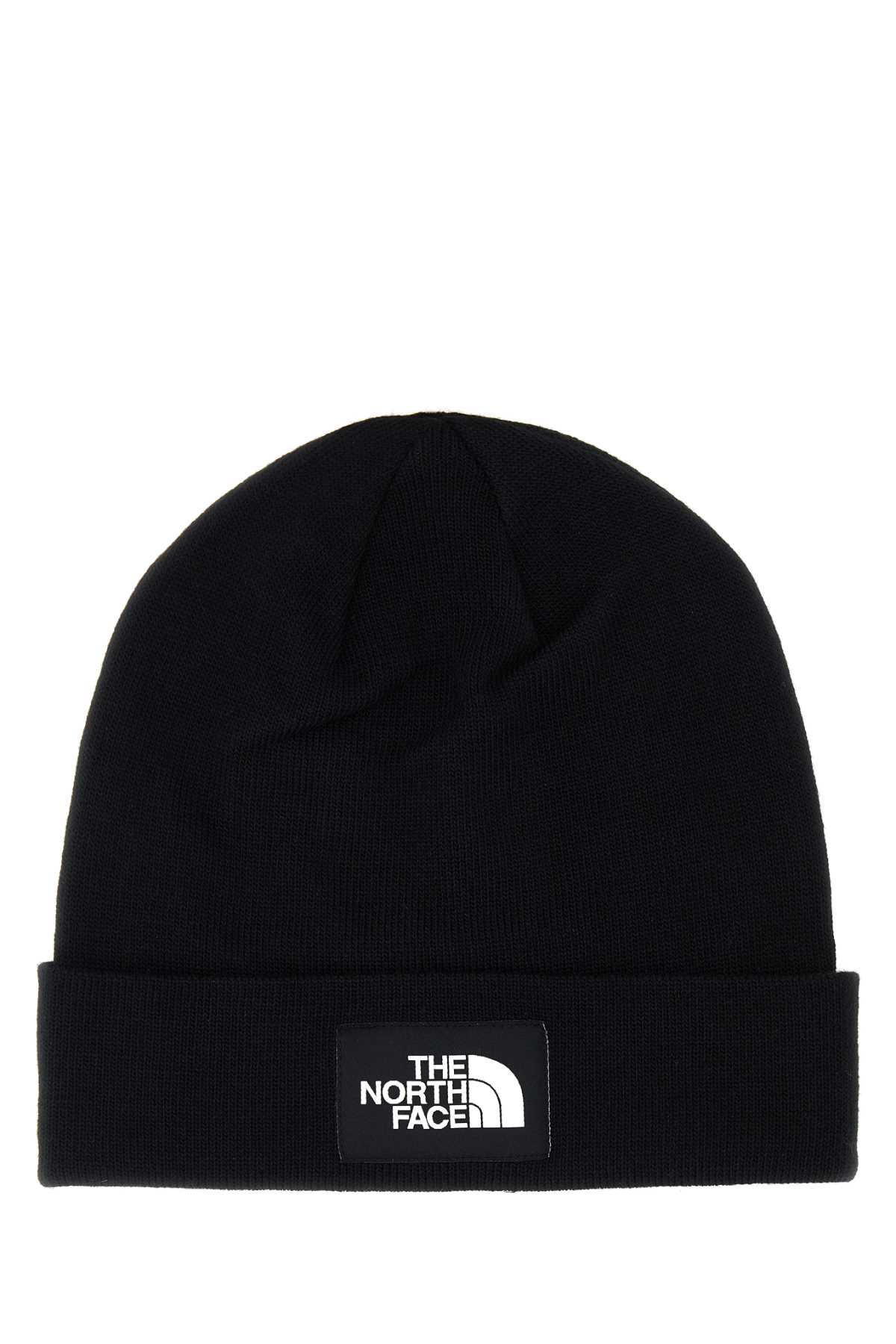 Black Stretch Polyester Blend Beanie Hat