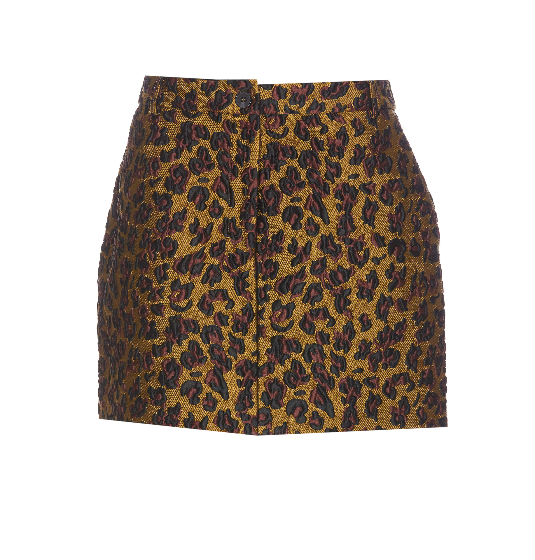 Leopard Jacquard Mini Skirt