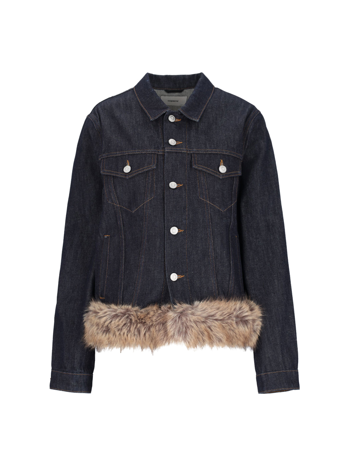 Faux Fur Denim Jacket