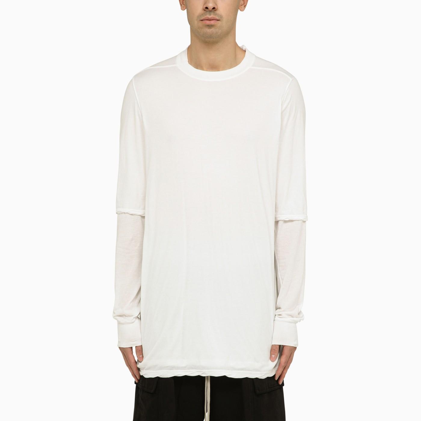 Milk-white Cotton Crew-neck Jumper Sweater