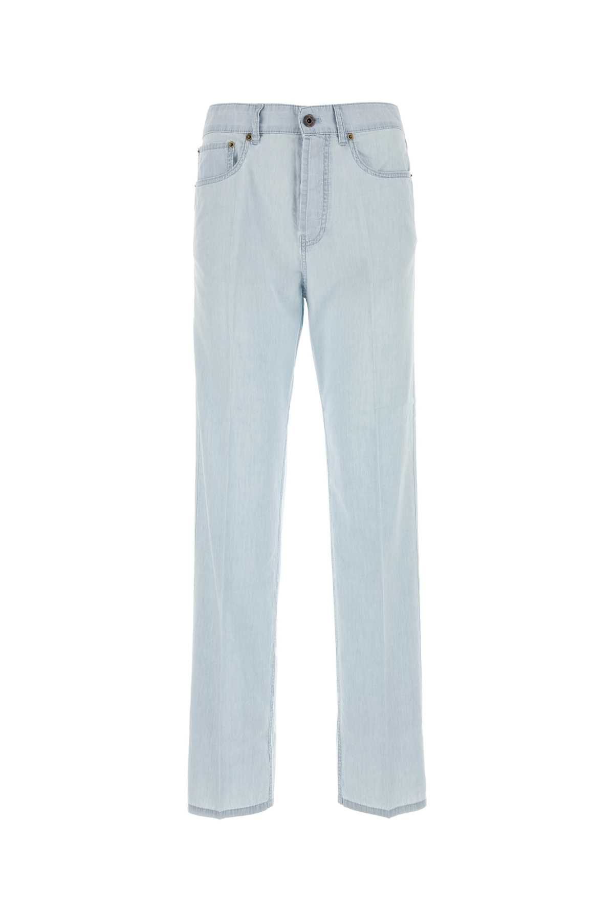 Pastel Light Blue Chambray Pant