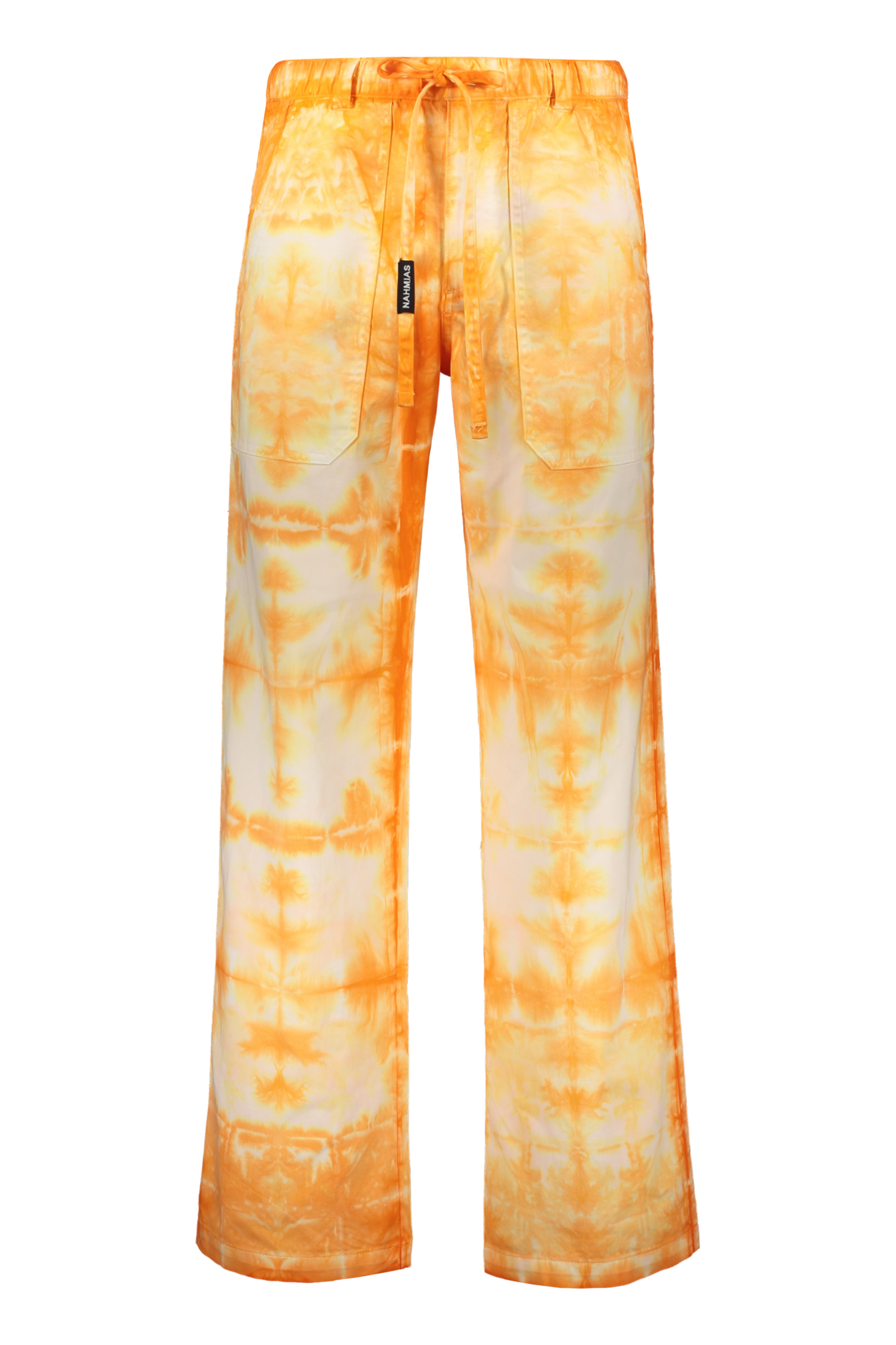 Nahmias Tie-dye Print Trousers In Orange