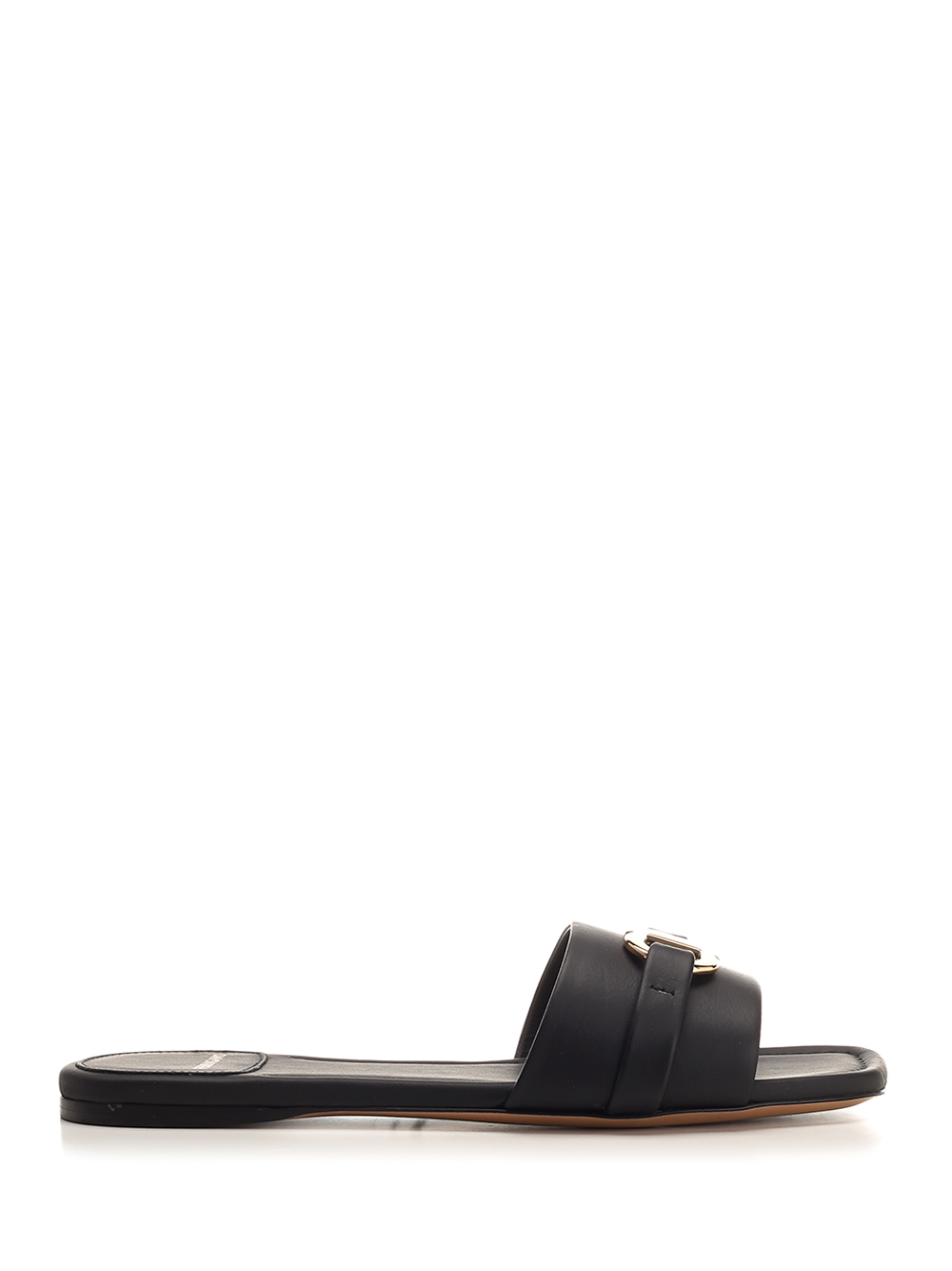 Black gancini Flat Sandal