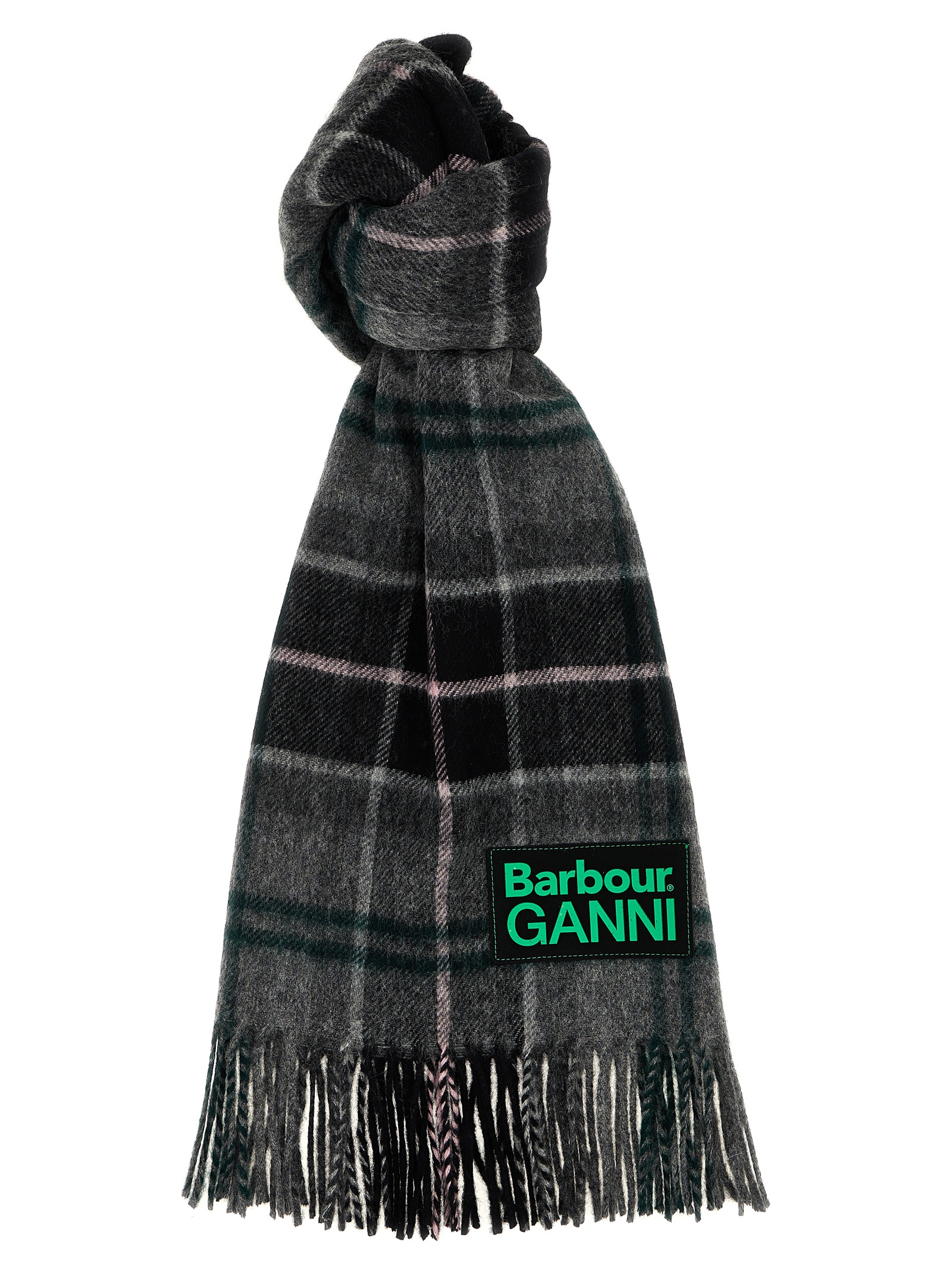 X Ganni Tartan Scarf